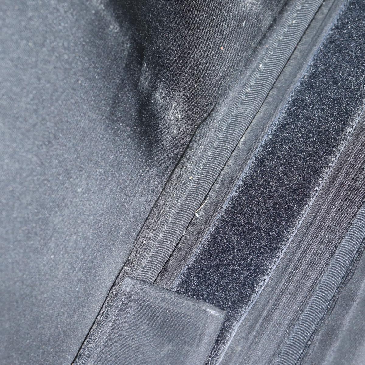 PRADA Hand Bag Nylon Leather 2way Black Silver Auth bs28384