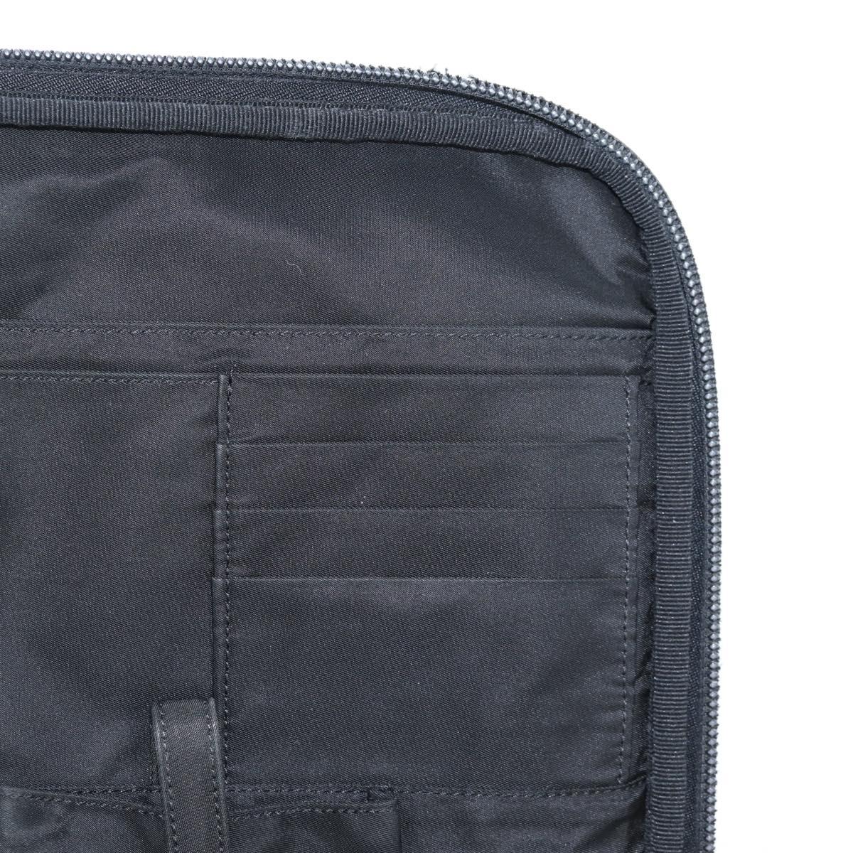 PRADA Hand Bag Nylon Leather 2way Black Silver Auth bs28384