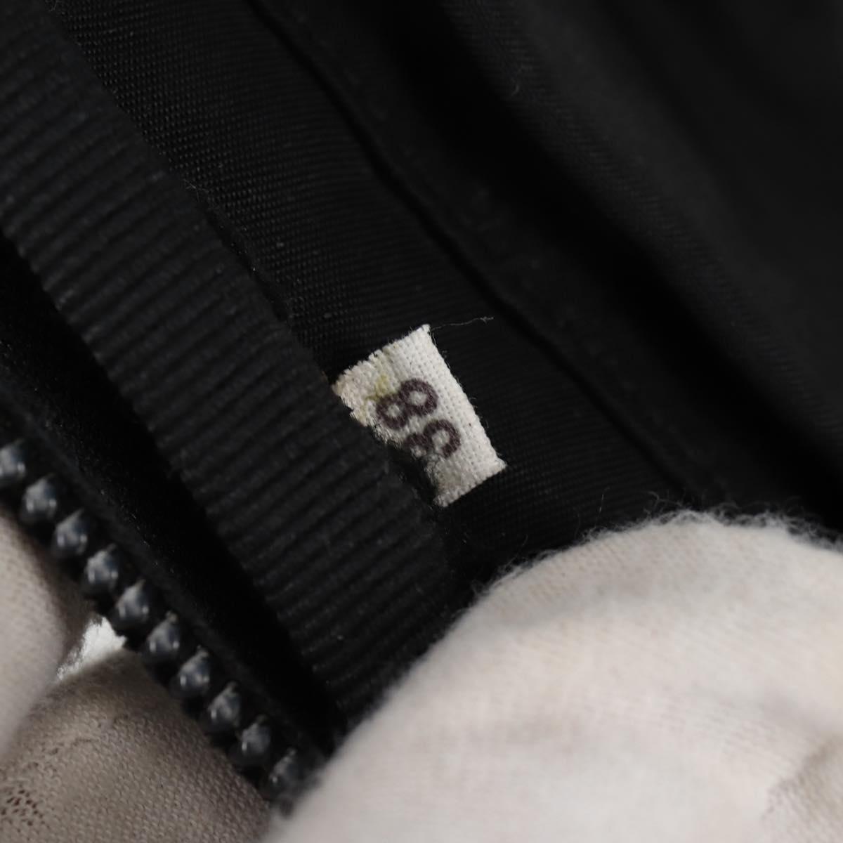 PRADA Hand Bag Nylon Leather 2way Black Silver Auth bs28384