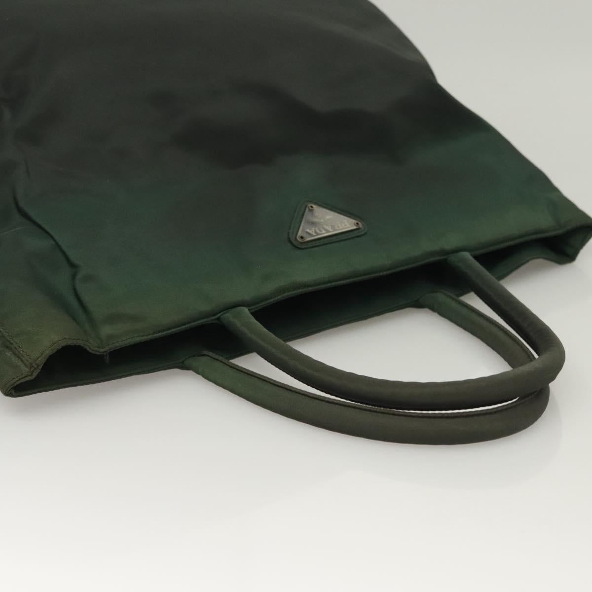 PRADA Tote Bag Nylon Green Auth bs28392