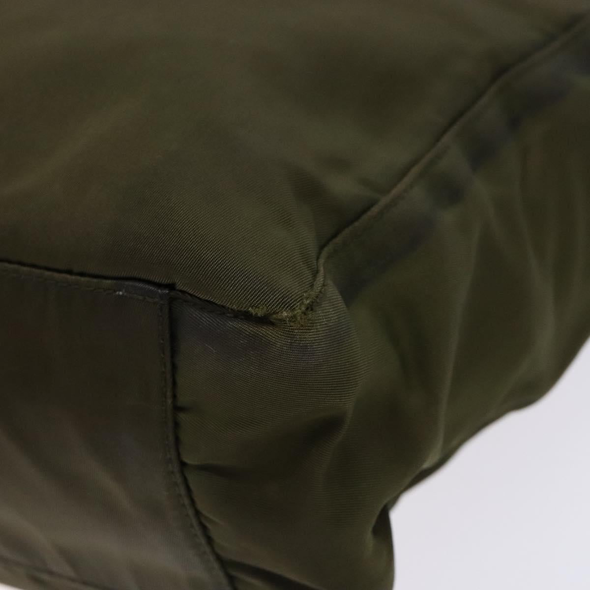 PRADA Tote Bag Nylon Khaki Auth bs28393