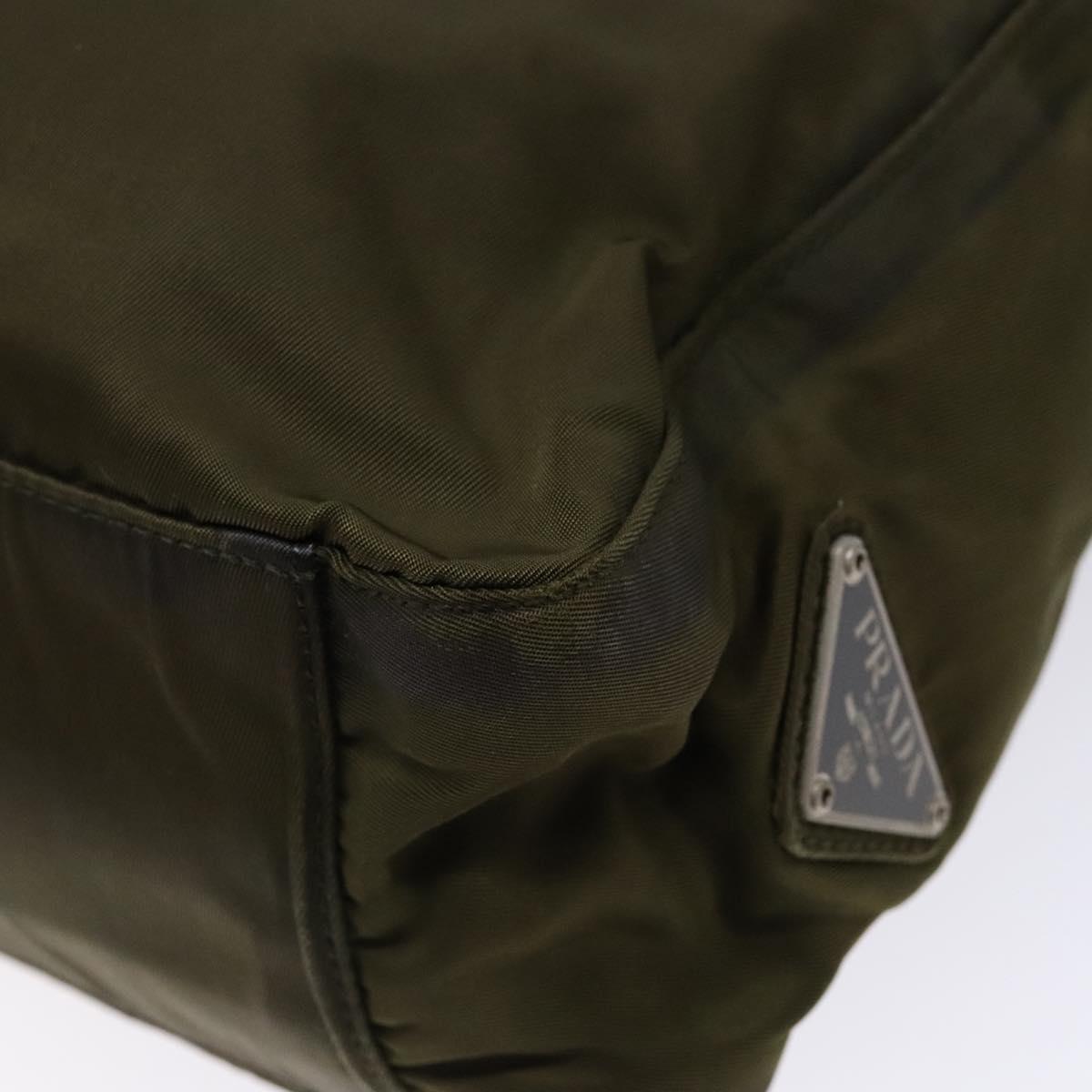 PRADA Tote Bag Nylon Khaki Auth bs28393