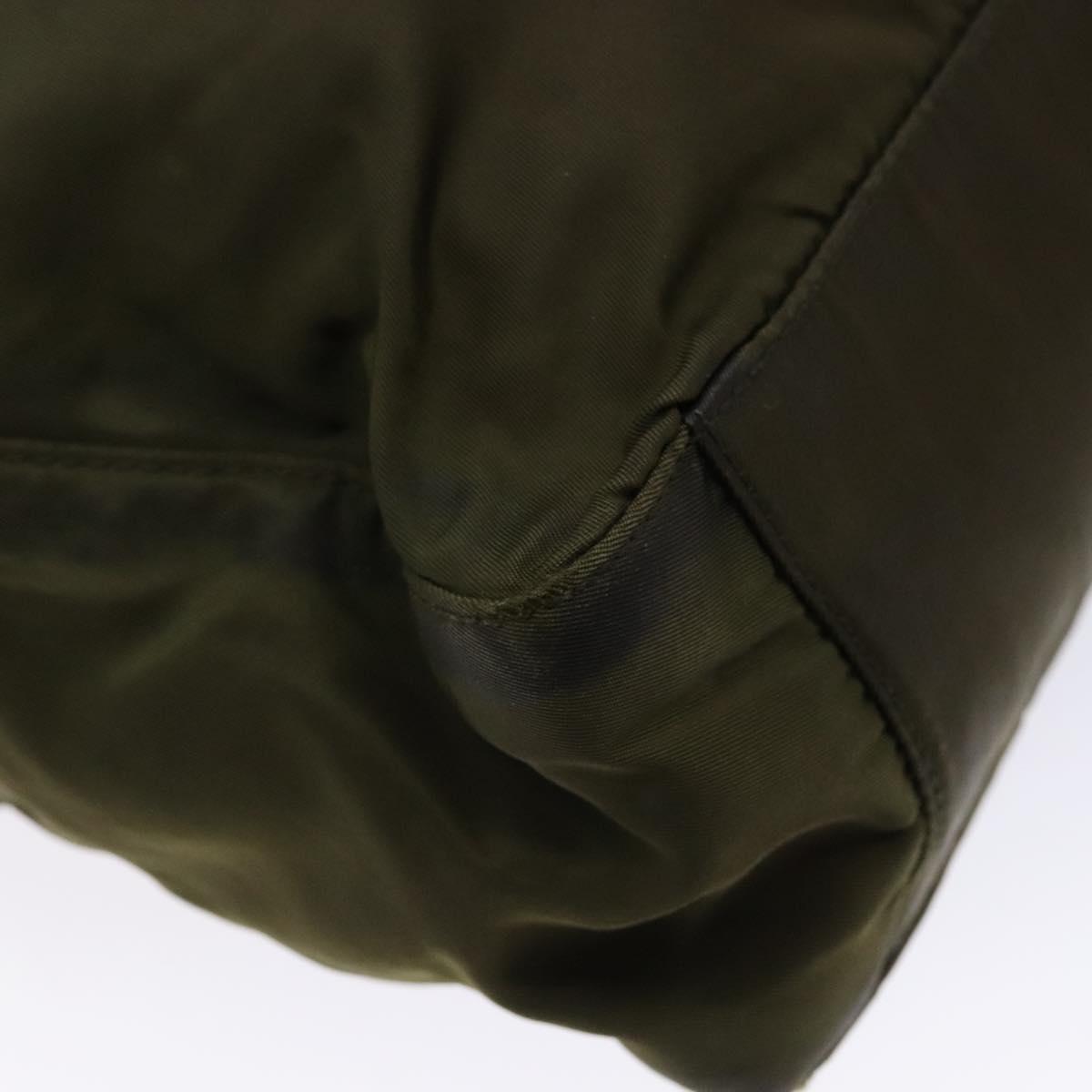 PRADA Tote Bag Nylon Khaki Auth bs28393