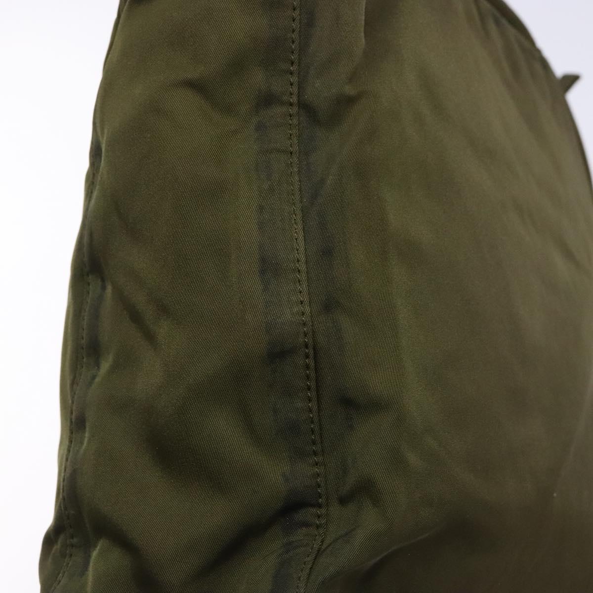 PRADA Tote Bag Nylon Khaki Auth bs28393
