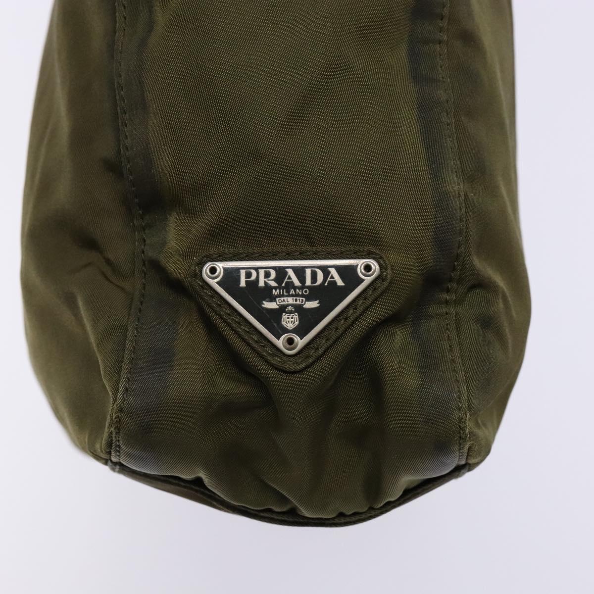 PRADA Tote Bag Nylon Khaki Auth bs28393