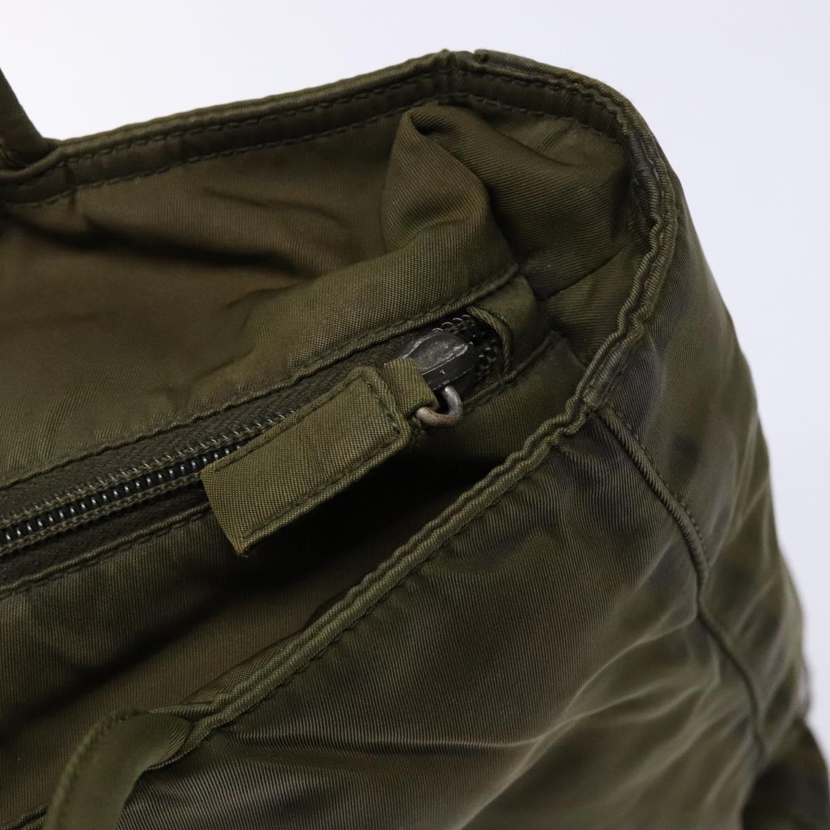 PRADA Tote Bag Nylon Khaki Auth bs28393