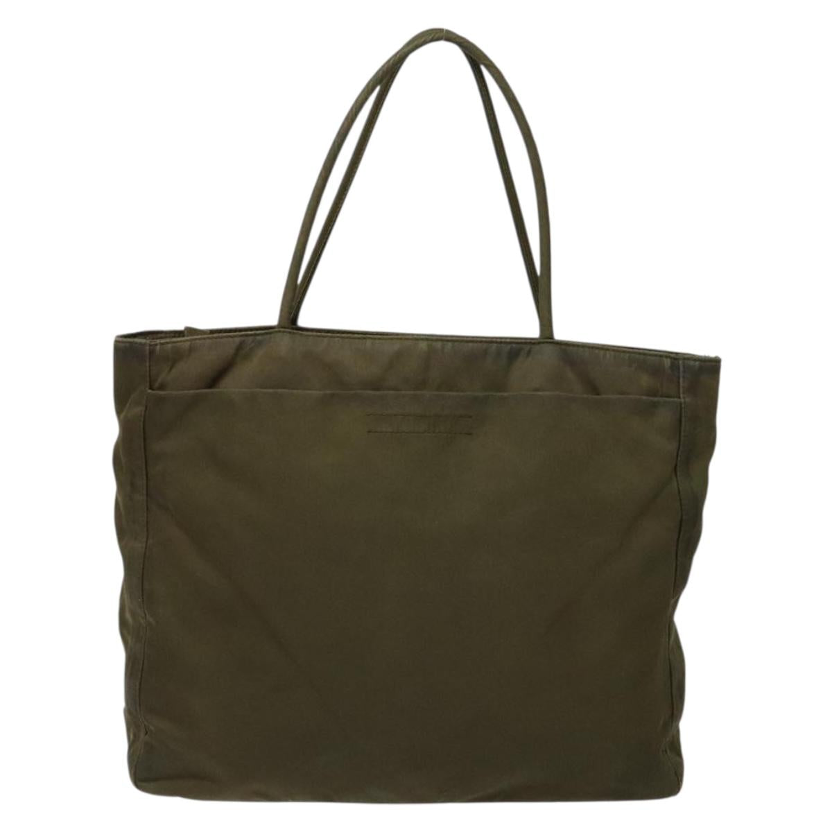 PRADA Tote Bag Nylon Khaki Auth bs28393
