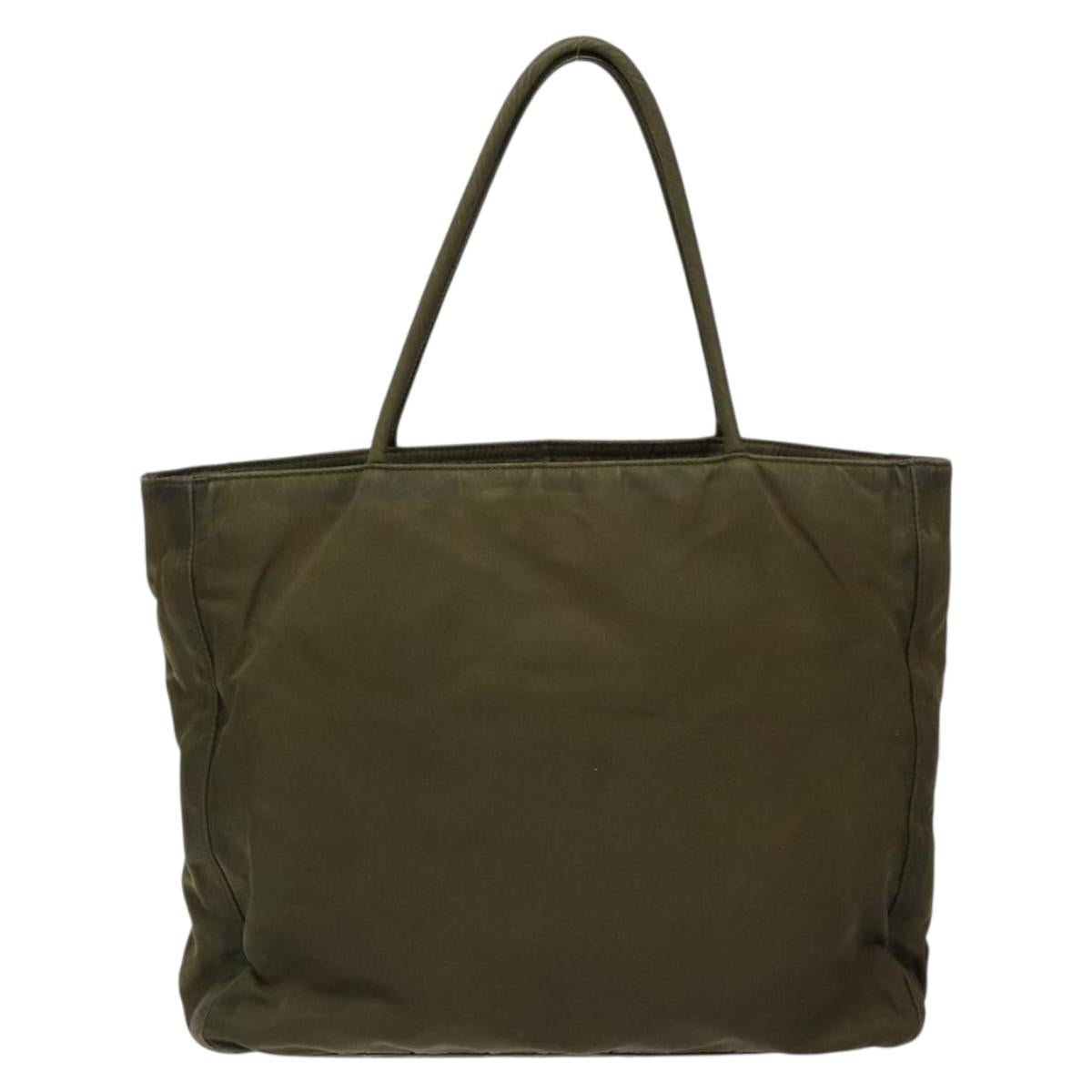PRADA Tote Bag Nylon Khaki Auth bs28393