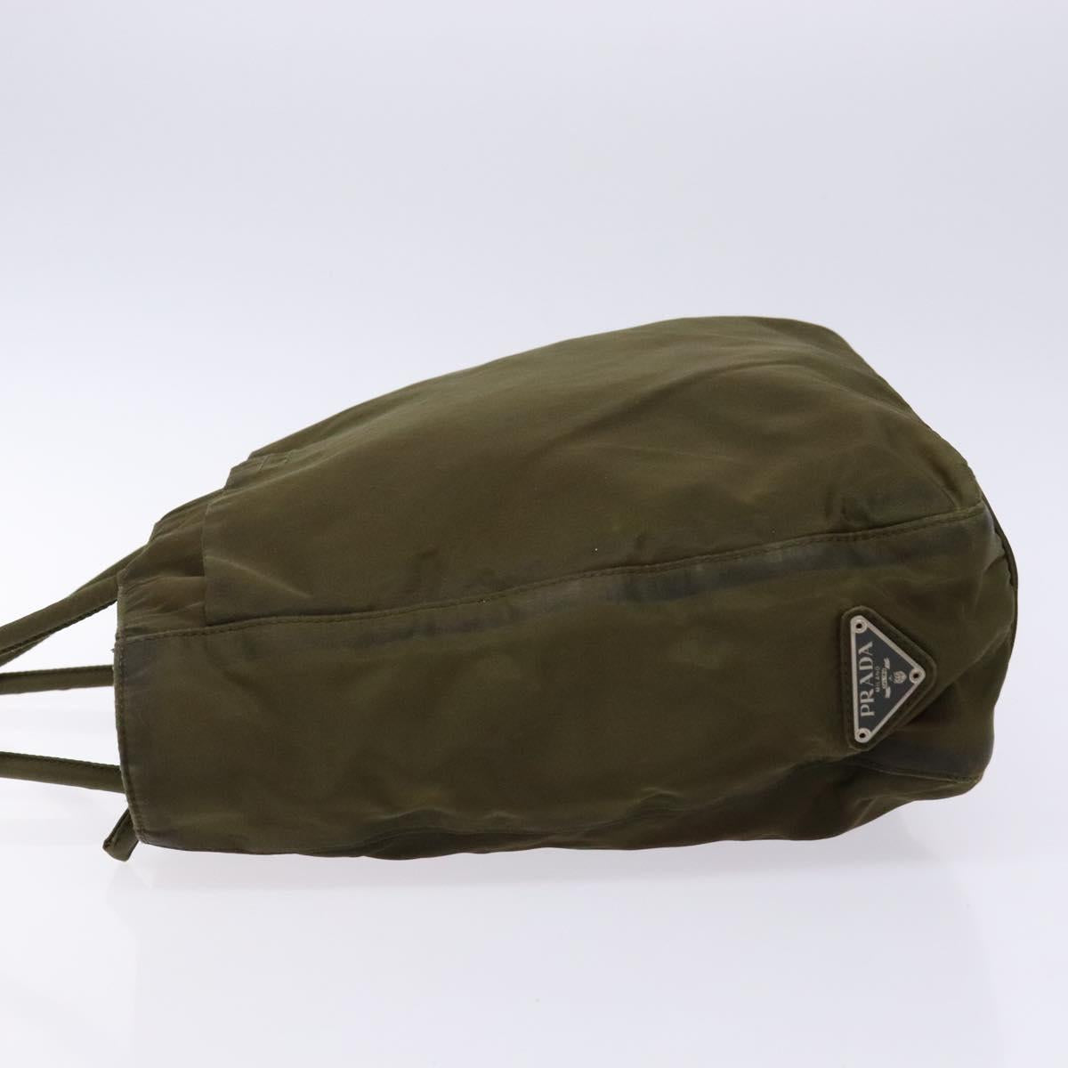 PRADA Tote Bag Nylon Khaki Auth bs28393