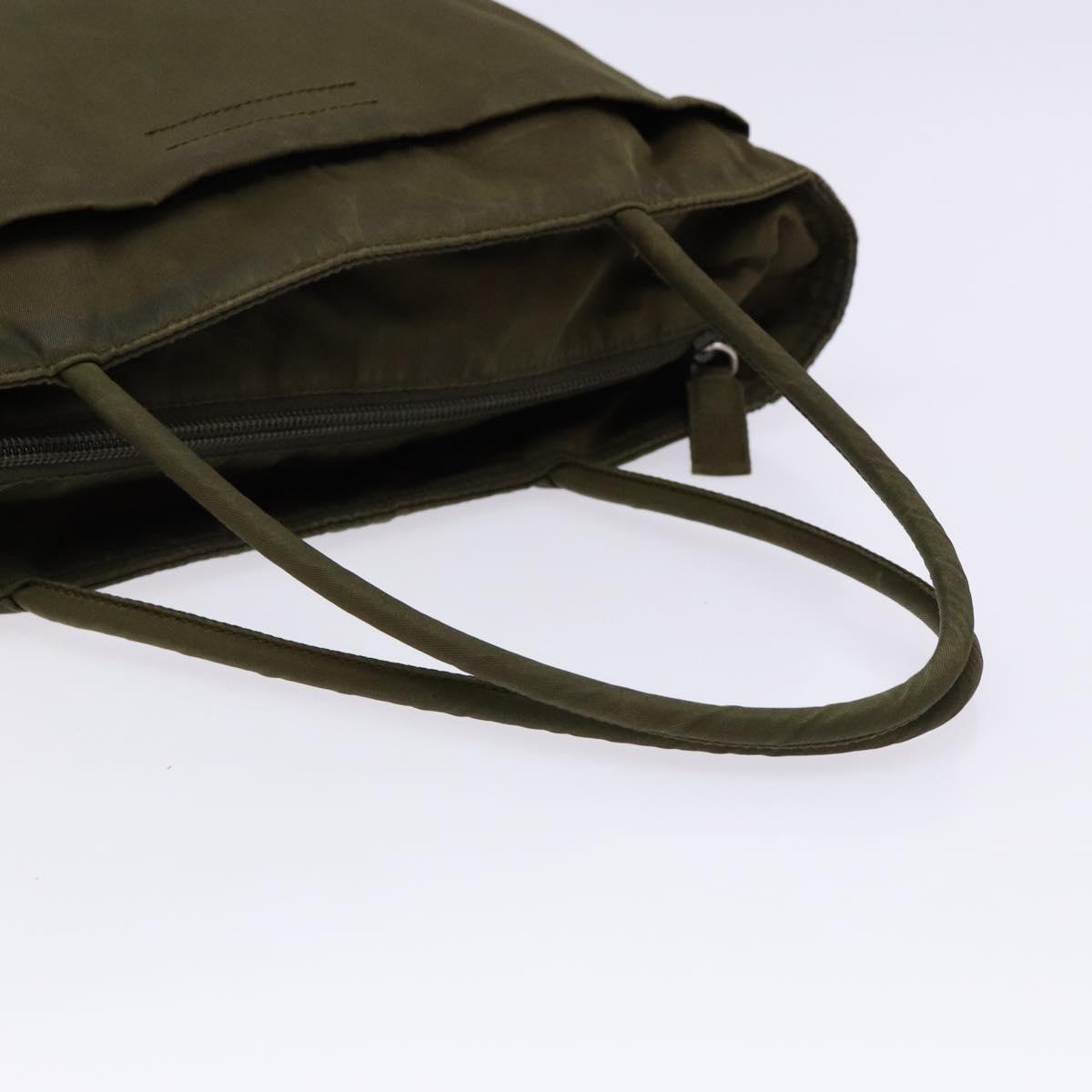 PRADA Tote Bag Nylon Khaki Auth bs28393