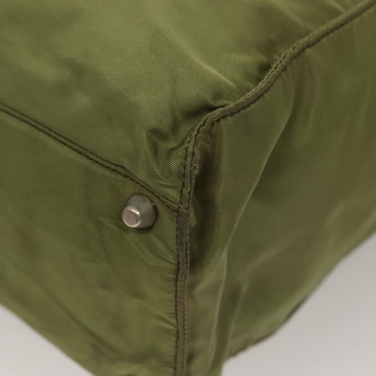 PRADA Tote Bag Nylon Khaki Auth bs28394