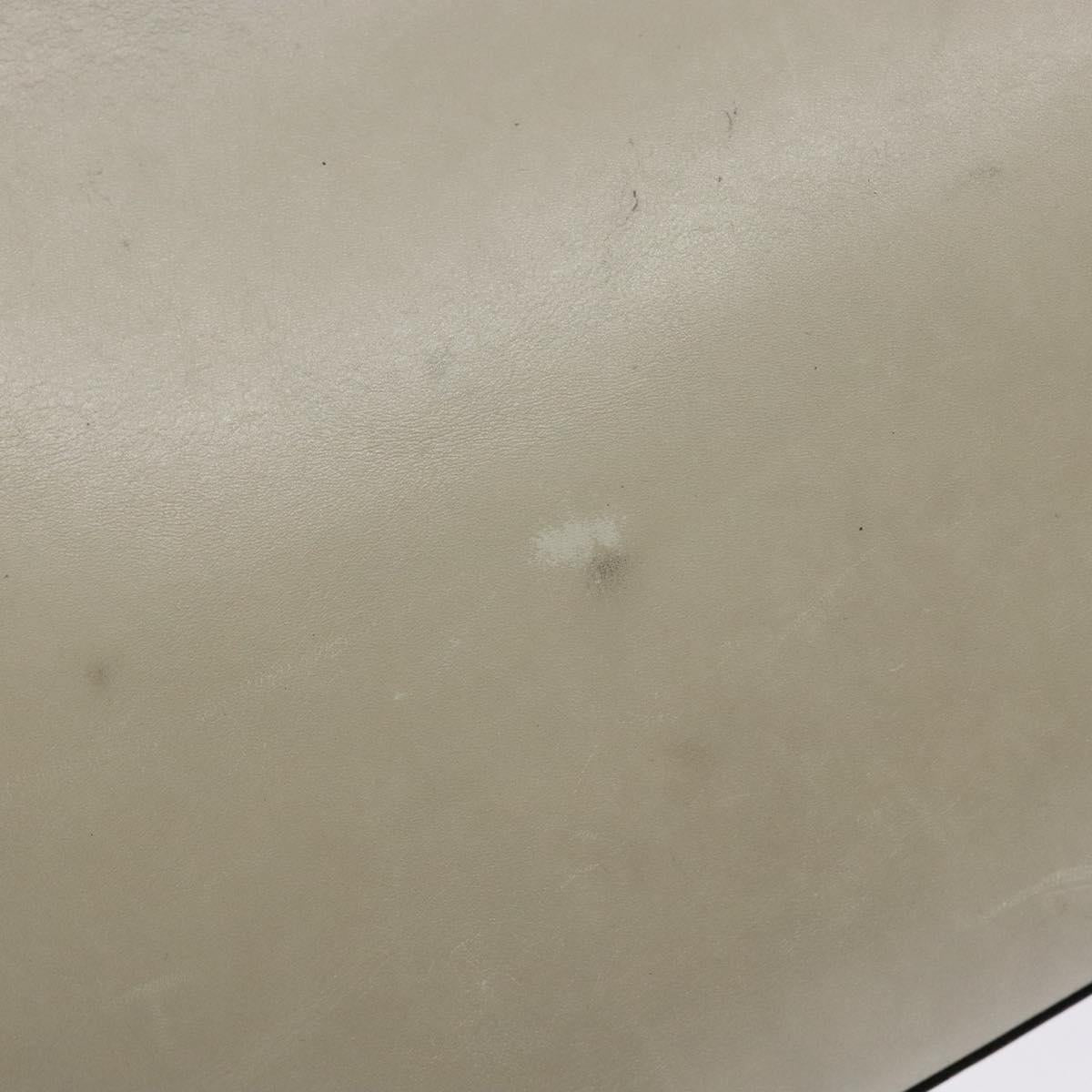 PRADA Tote Bag Leather Gray Auth bs28397