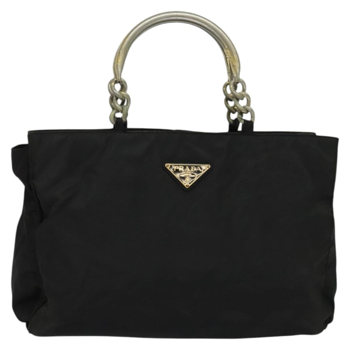 PRADA Tote Bag Nylon Black Auth bs28398