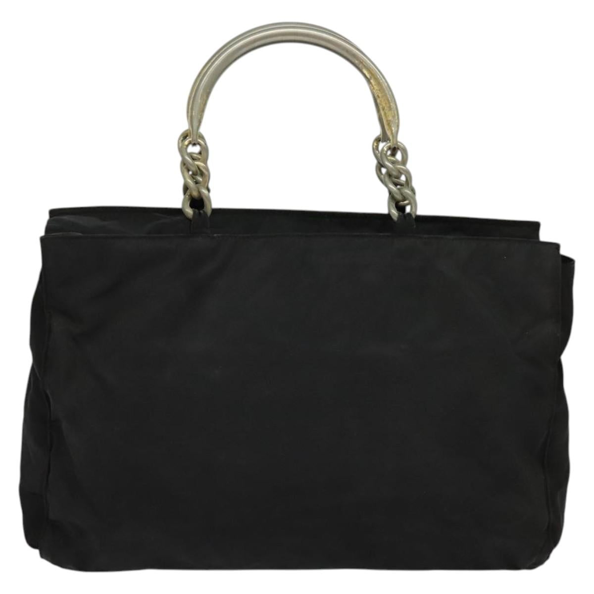 PRADA Tote Bag Nylon Black Auth bs28398