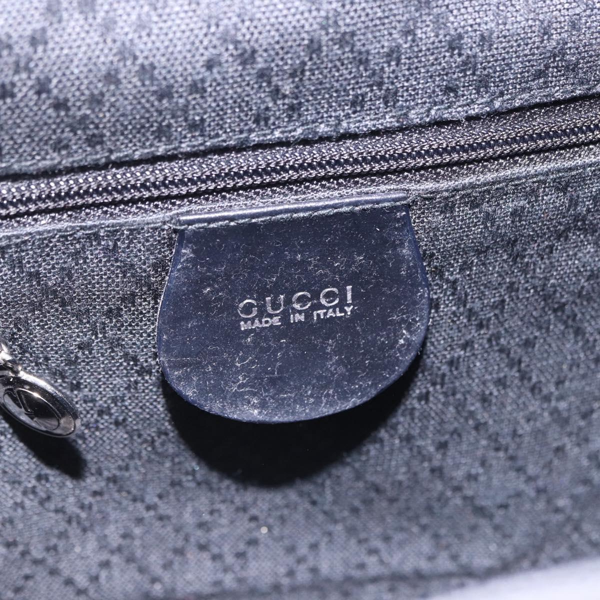 GUCCI Bamboo Backpack Nylon Black Silver 03 2265 0030 Auth bs28427
