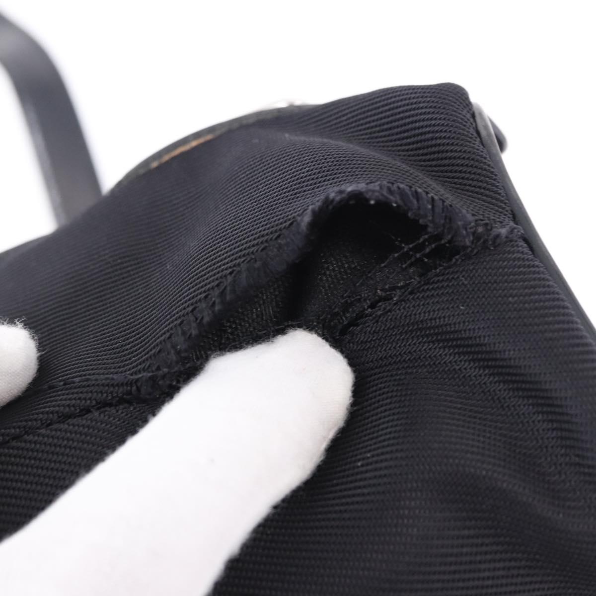 GUCCI Bamboo Backpack Nylon Black Silver 03 2265 0030 Auth bs28427