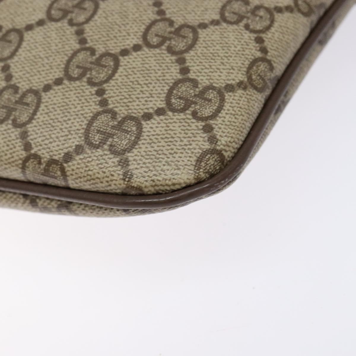 GUCCI GG Supreme Web Sherry Line Shoulder Bag PVC Beige 904 02 047 Auth bs28432