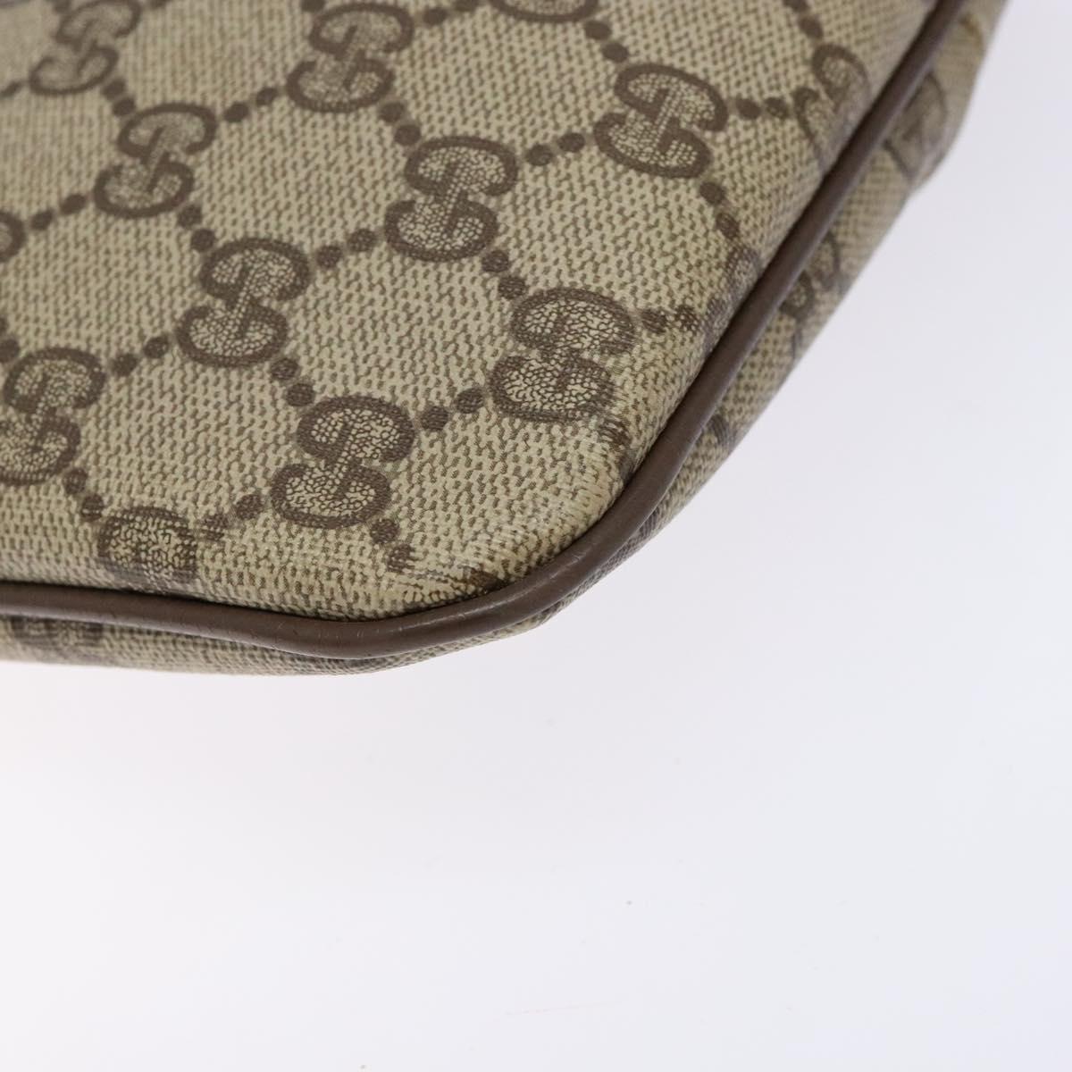 GUCCI GG Supreme Web Sherry Line Shoulder Bag PVC Beige 904 02 047 Auth bs28432