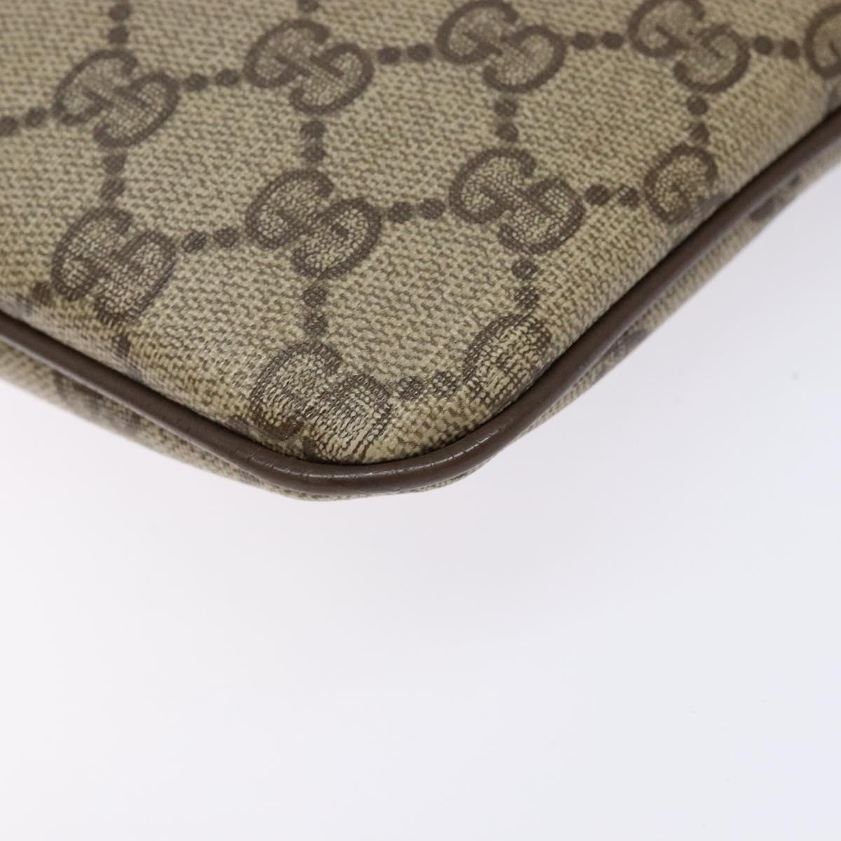 GUCCI GG Supreme Web Sherry Line Shoulder Bag PVC Beige 904 02 047 Auth bs28432
