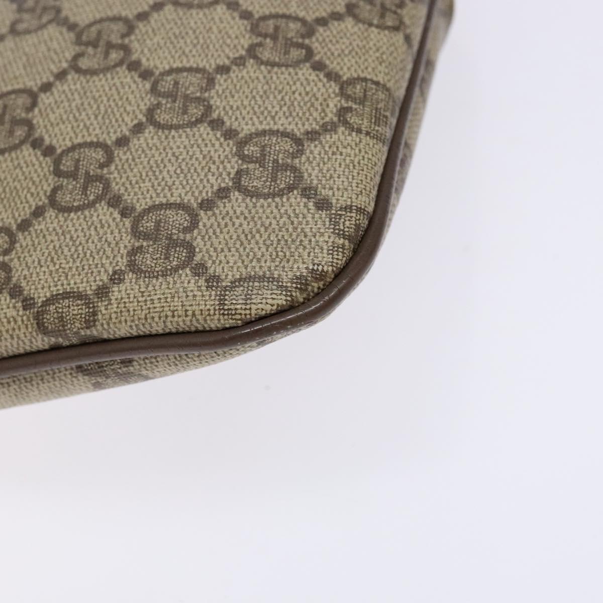 GUCCI GG Supreme Web Sherry Line Shoulder Bag PVC Beige 904 02 047 Auth bs28432