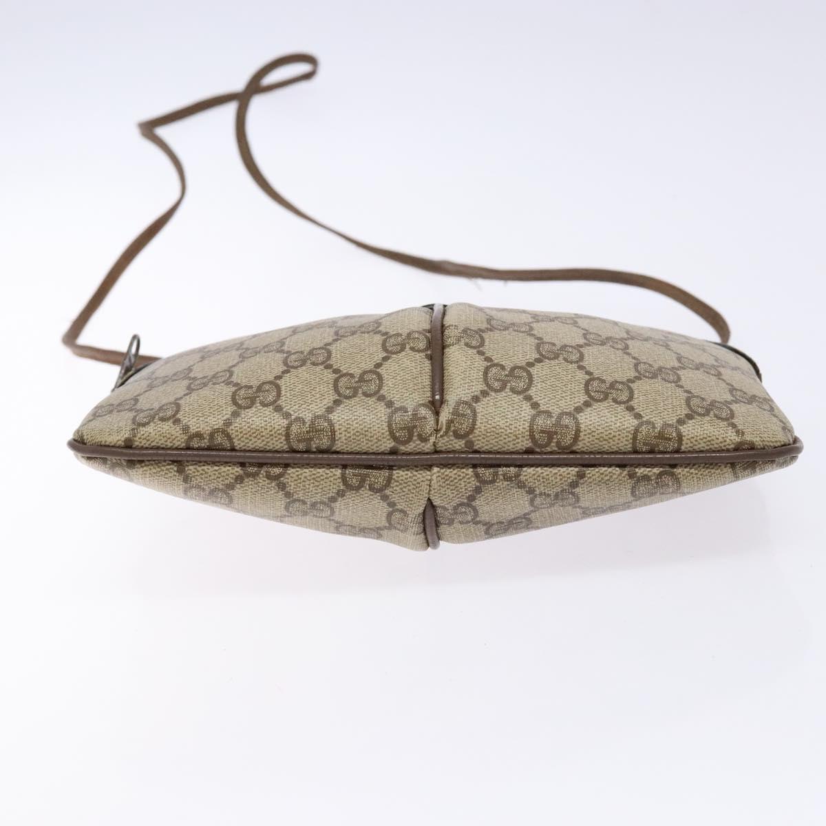 GUCCI GG Supreme Web Sherry Line Shoulder Bag PVC Beige 904 02 047 Auth bs28432
