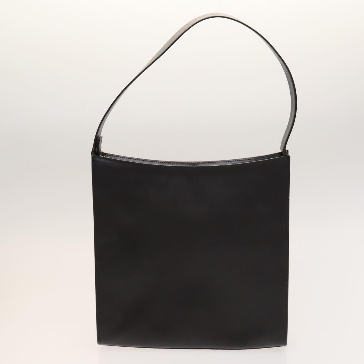 GUCCI Shoulder Bag Leather Canvas Suede 3Set Black Silver Auth bs28447