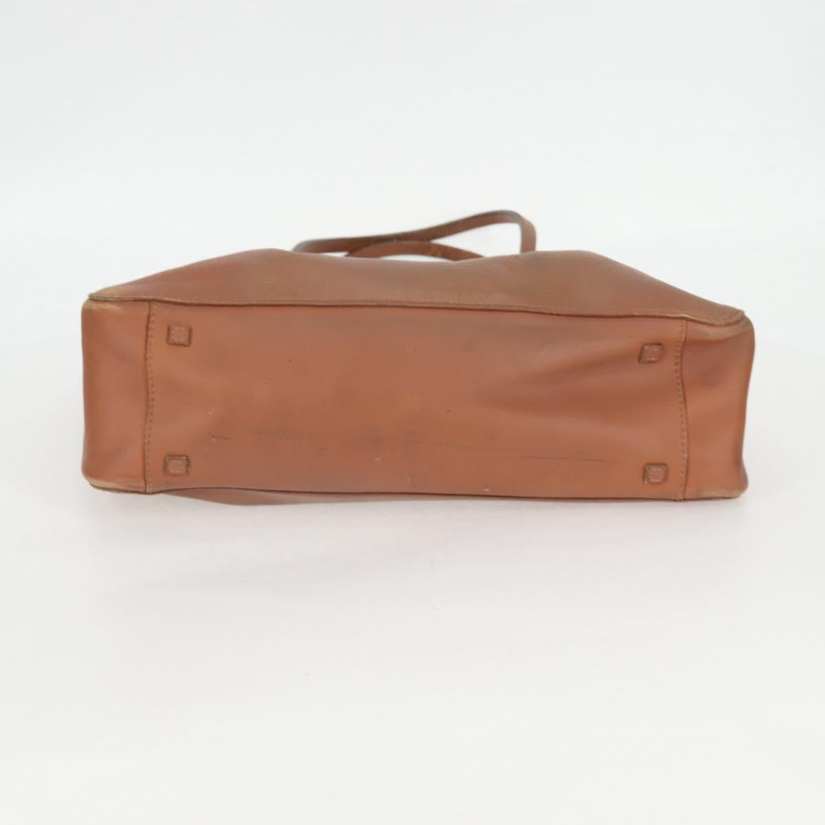 GUCCI Tote Bag Leather Beige 94898 Auth bs28450