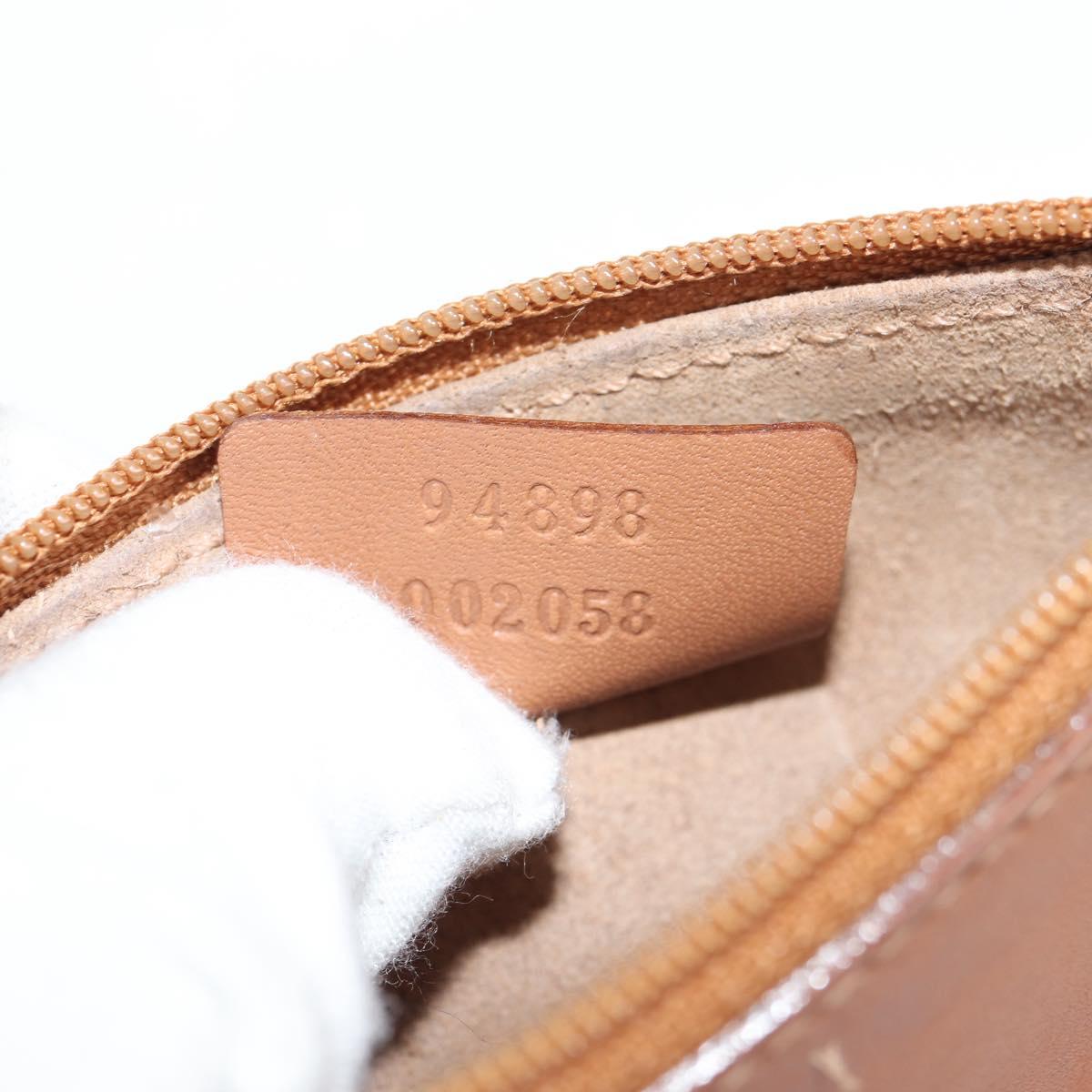 GUCCI Tote Bag Leather Beige 94898 Auth bs28450