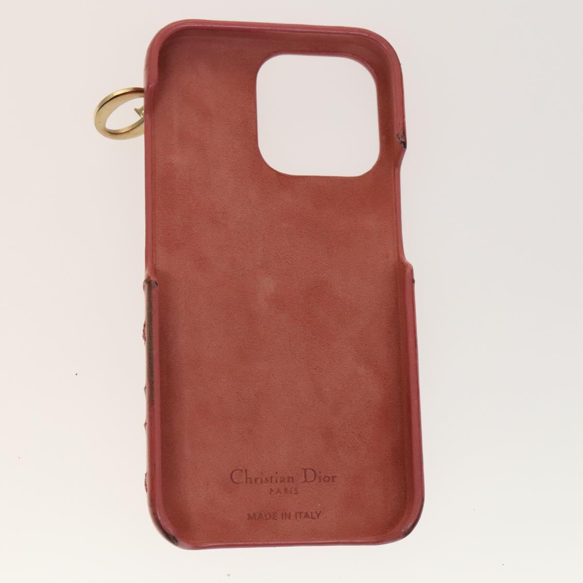 Christian Dior Trotter Canvas Wallet Leather 4Set Pink Navy Brown Auth bs28476