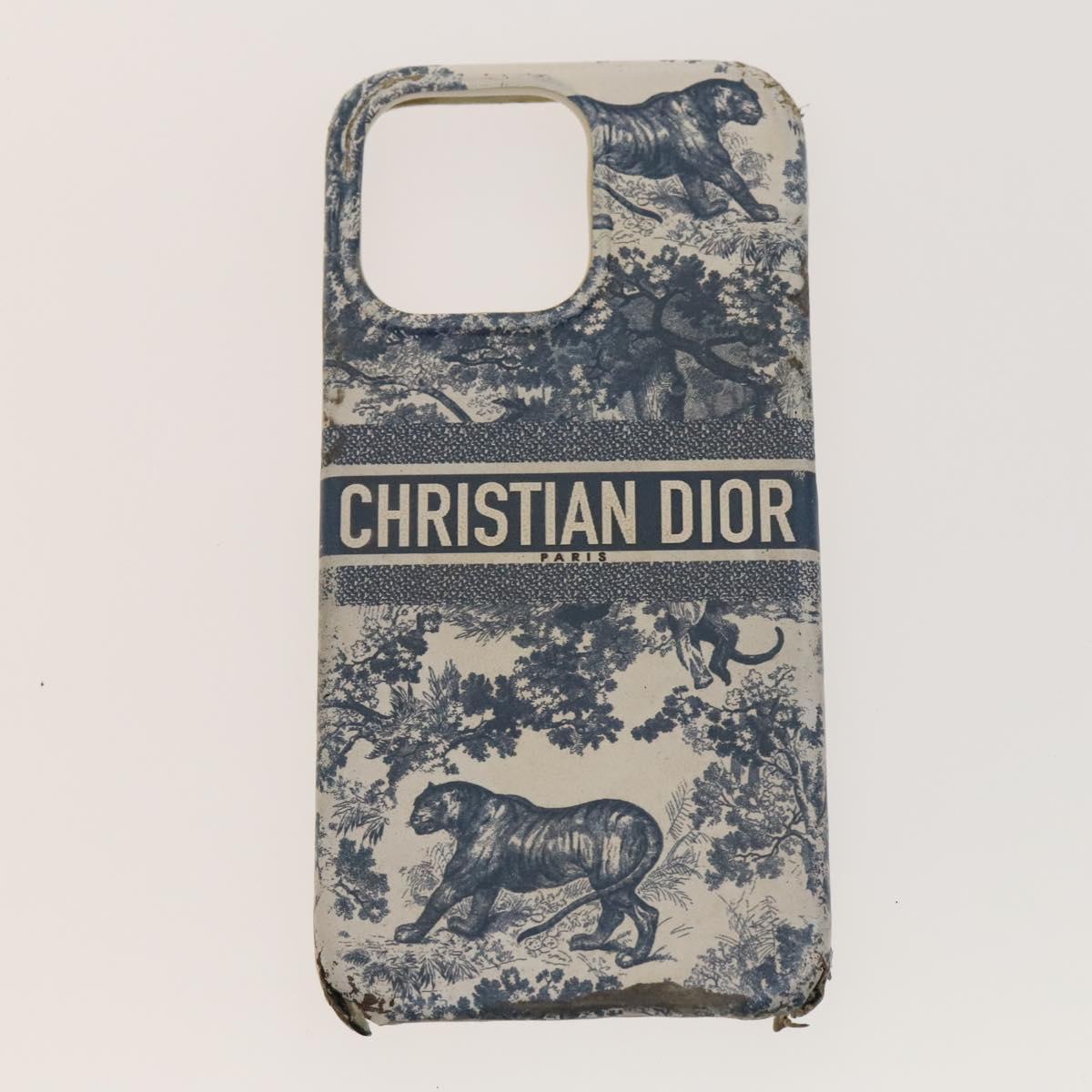 Christian Dior Trotter Canvas Wallet Leather 4Set Pink Navy Brown Auth bs28476