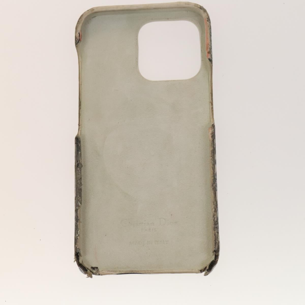 Christian Dior Trotter Canvas Wallet Leather 4Set Pink Navy Brown Auth bs28476