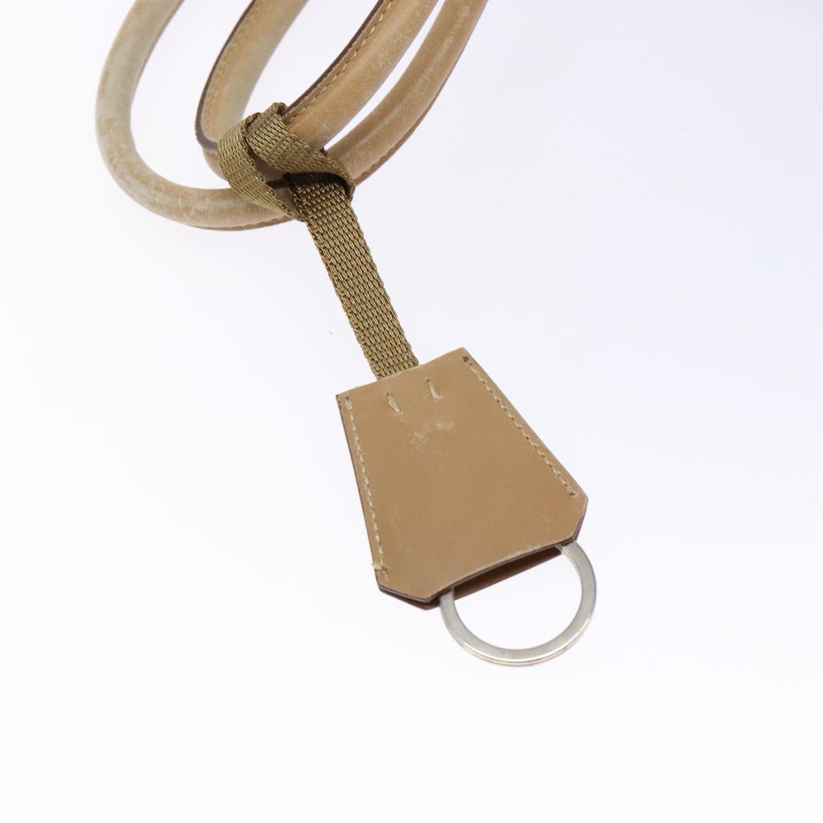 PRADA Hand Bag Nylon Beige Auth bs28510