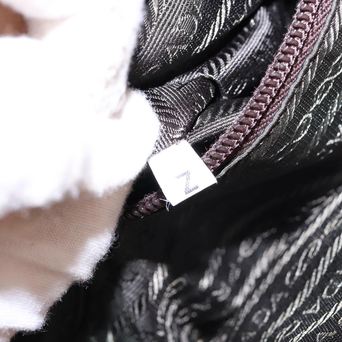 PRADA Hand Bag Nylon Beige Auth bs28510