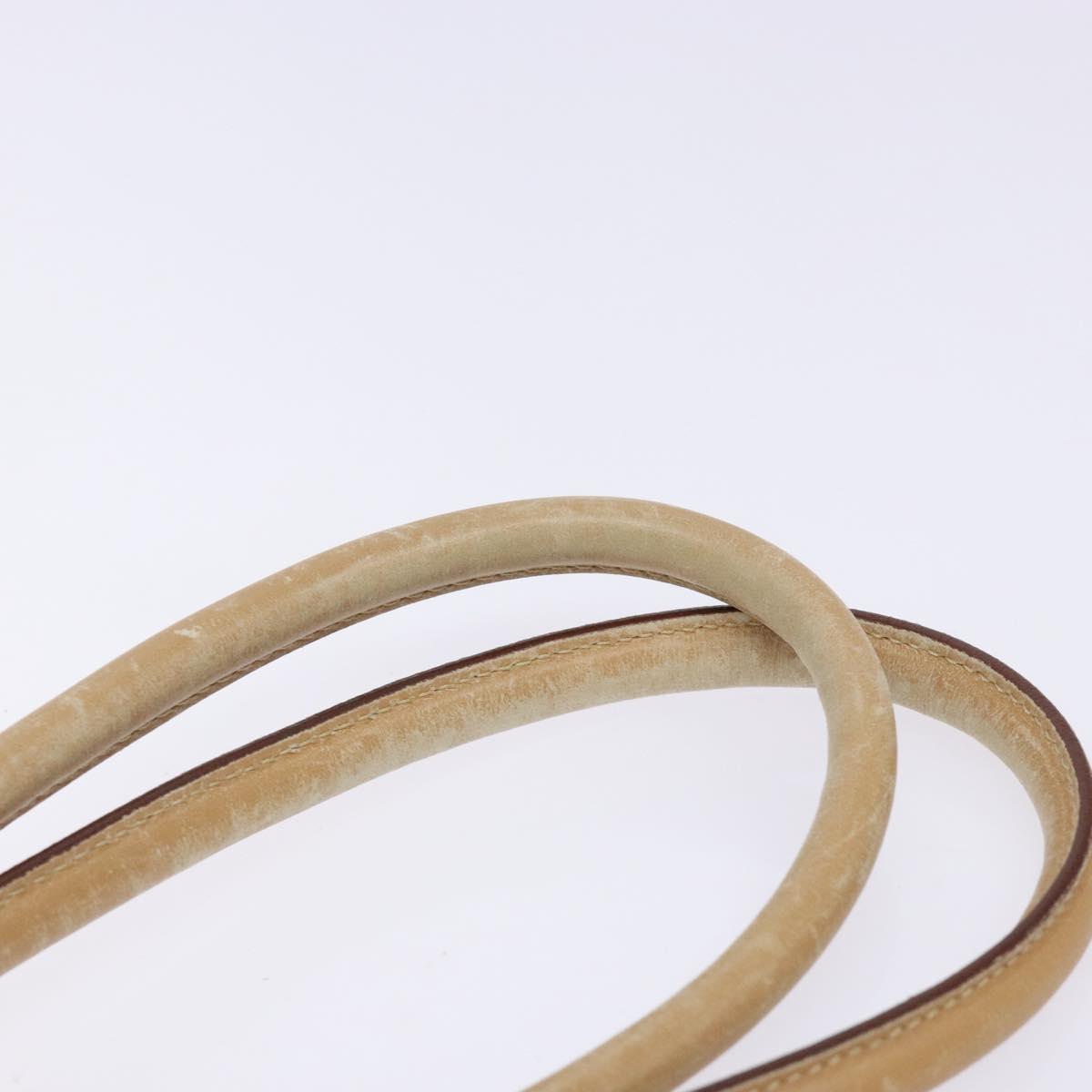 PRADA Hand Bag Nylon Beige Auth bs28510