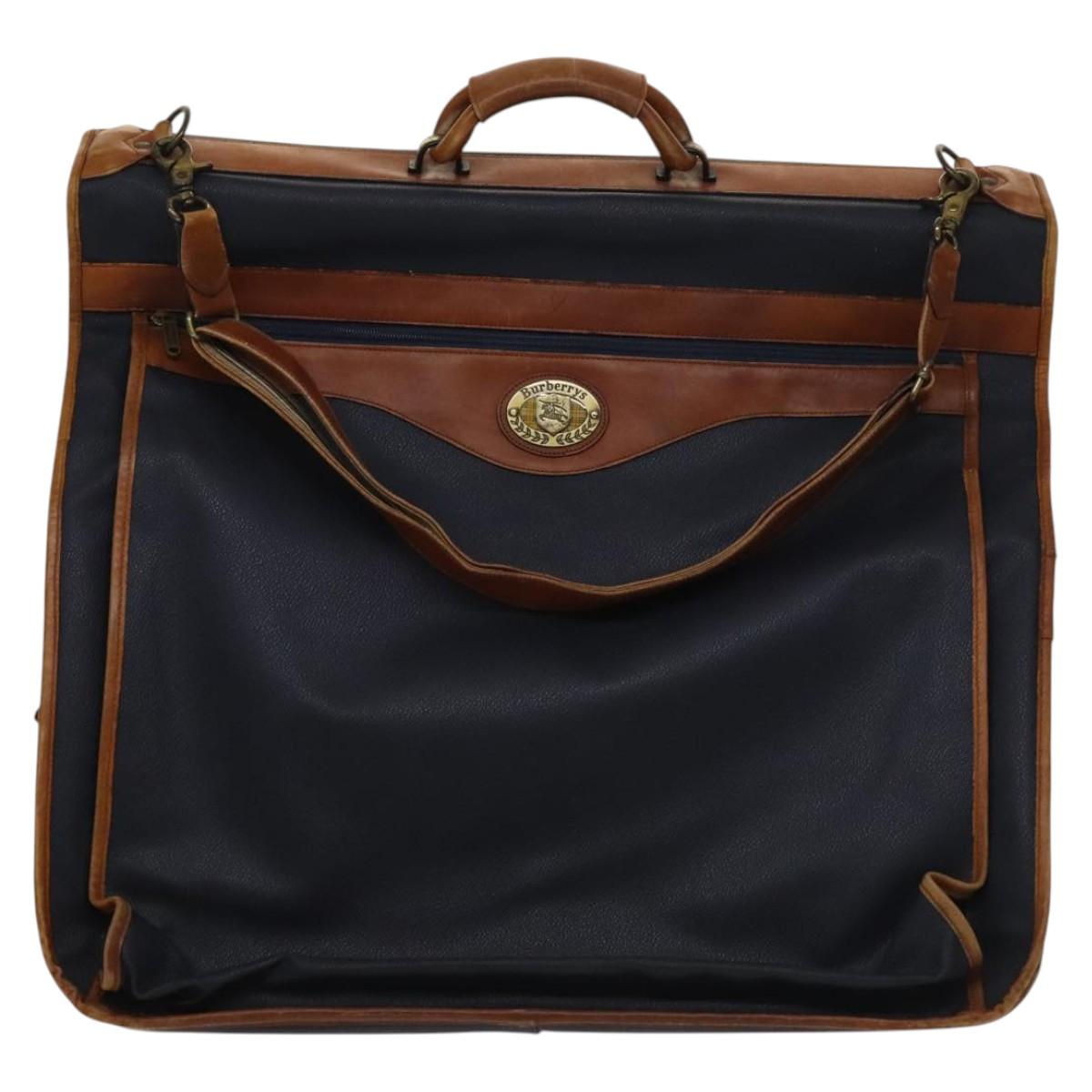 Burberrys Garment Cover Leather PVC Navy Auth bs28531