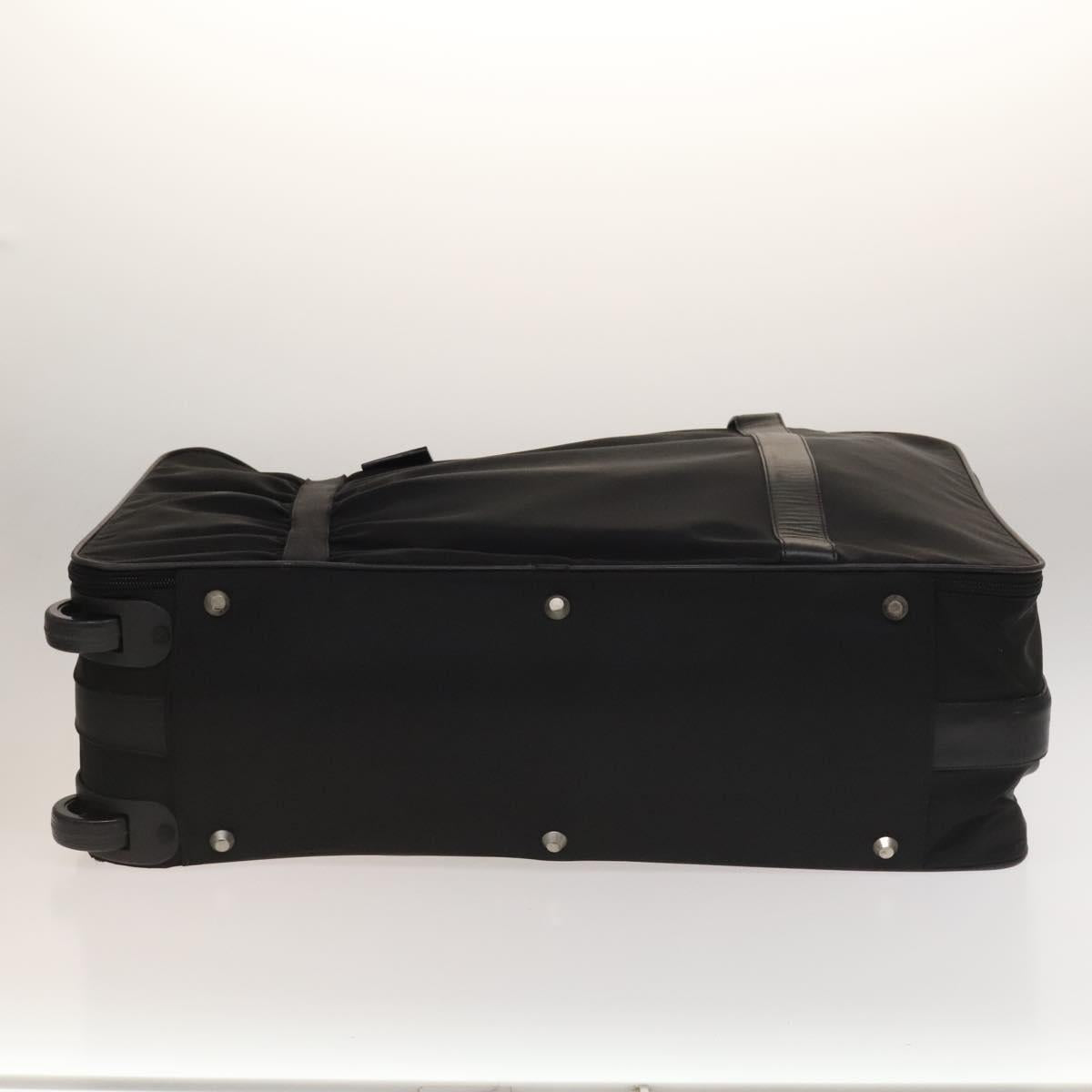 PRADA Suitcase Nylon Black Silver Auth bs28547
