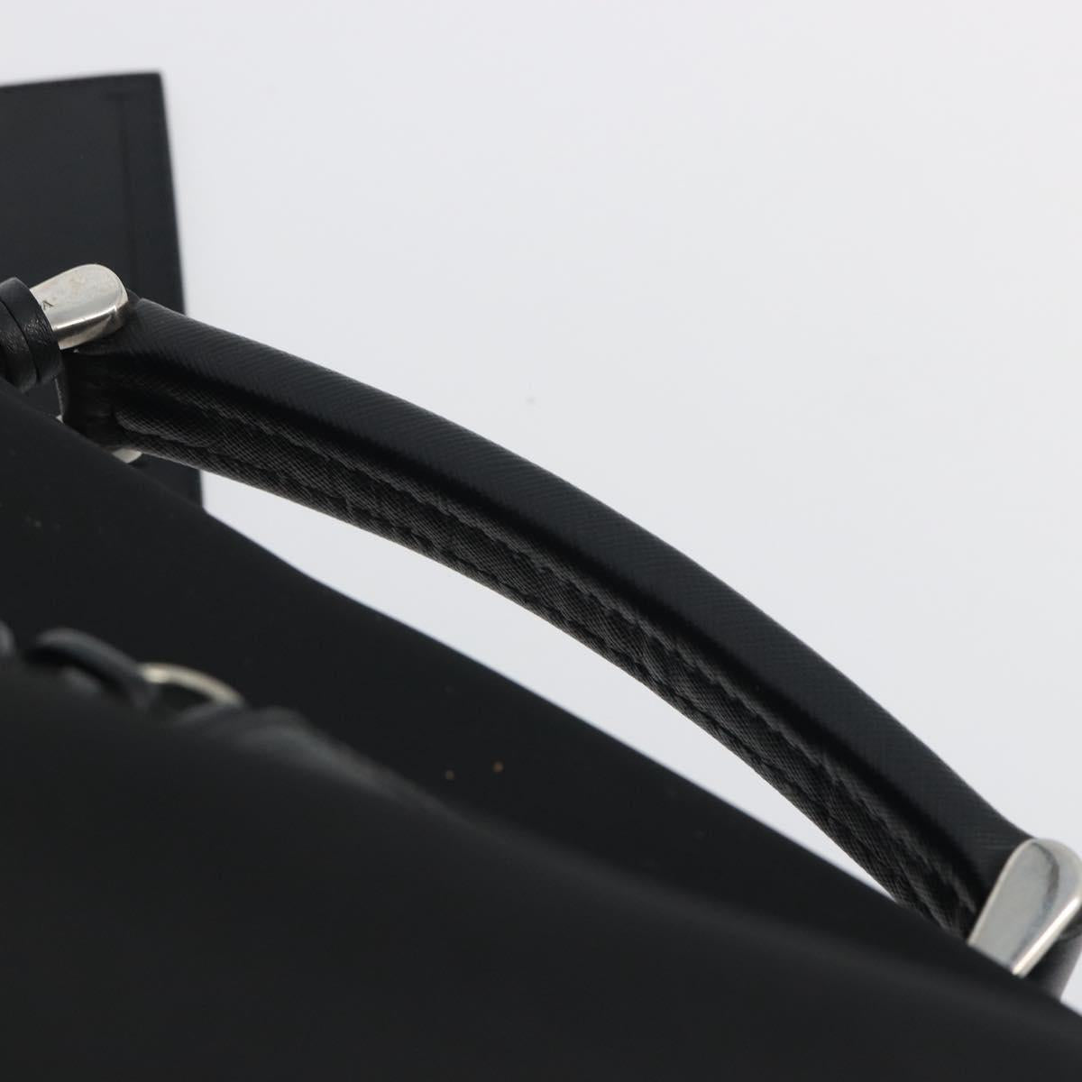 PRADA Suitcase Nylon Black Silver Auth bs28547
