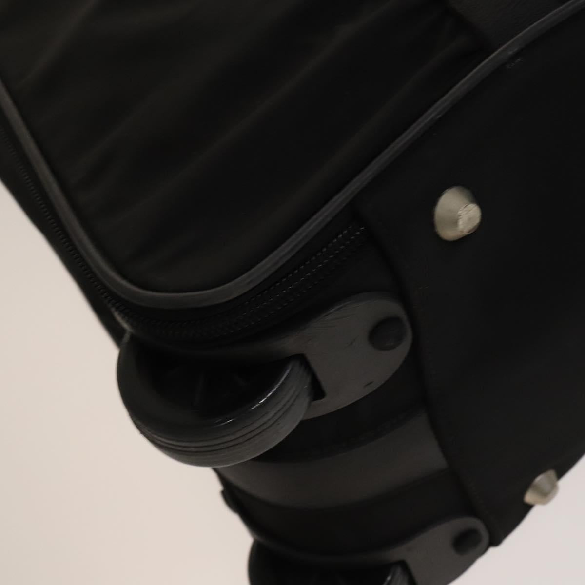 PRADA Suitcase Nylon Black Silver Auth bs28547