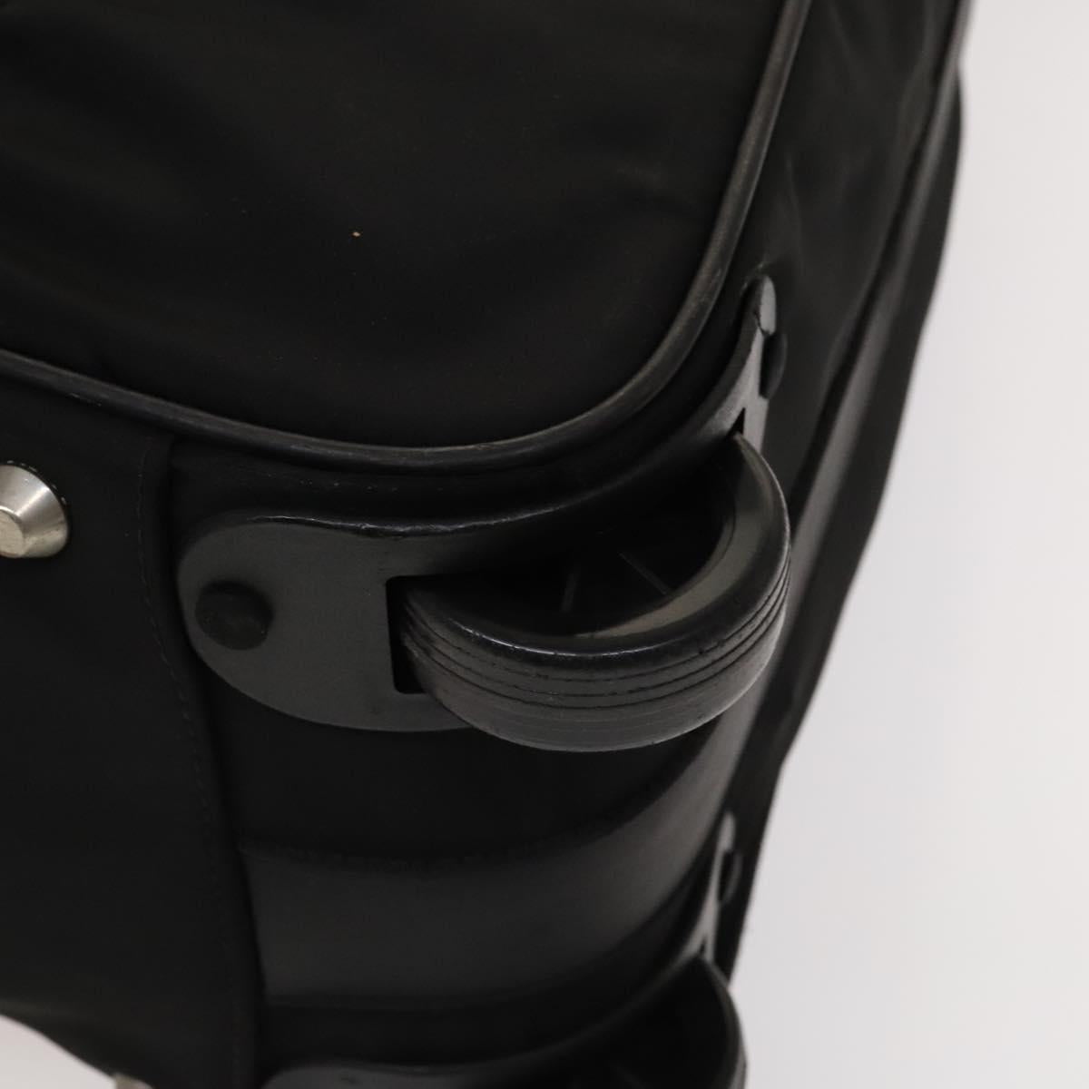 PRADA Suitcase Nylon Black Silver Auth bs28547