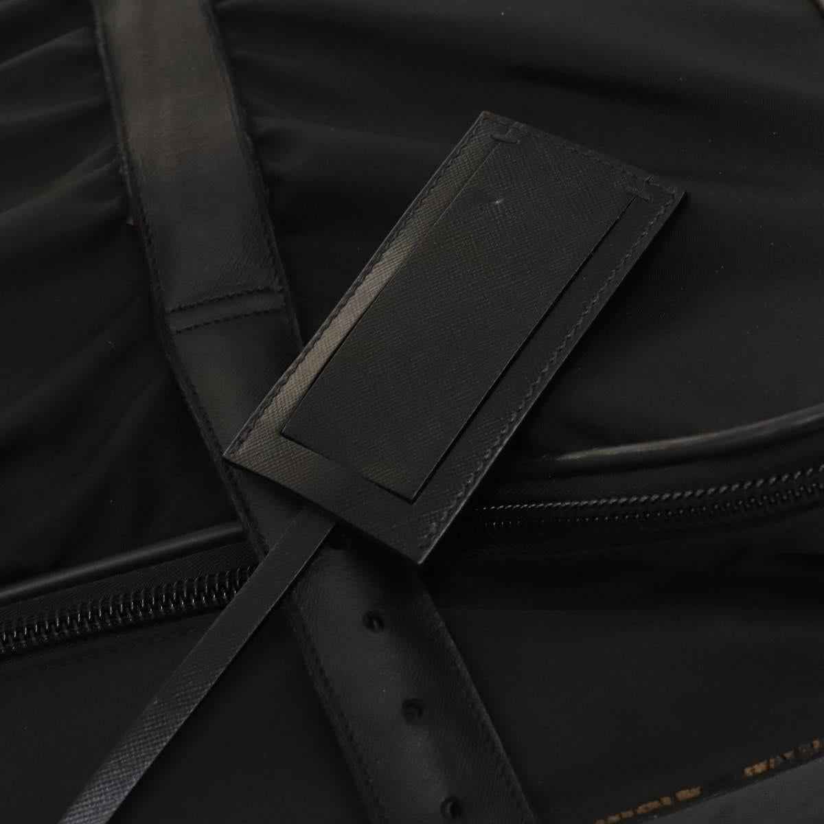 PRADA Suitcase Nylon Black Silver Auth bs28547