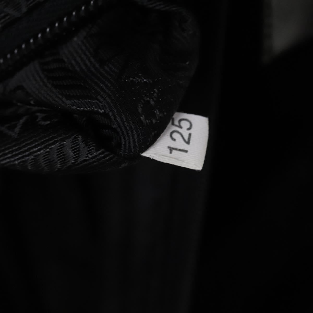 PRADA Suitcase Nylon Black Silver Auth bs28547