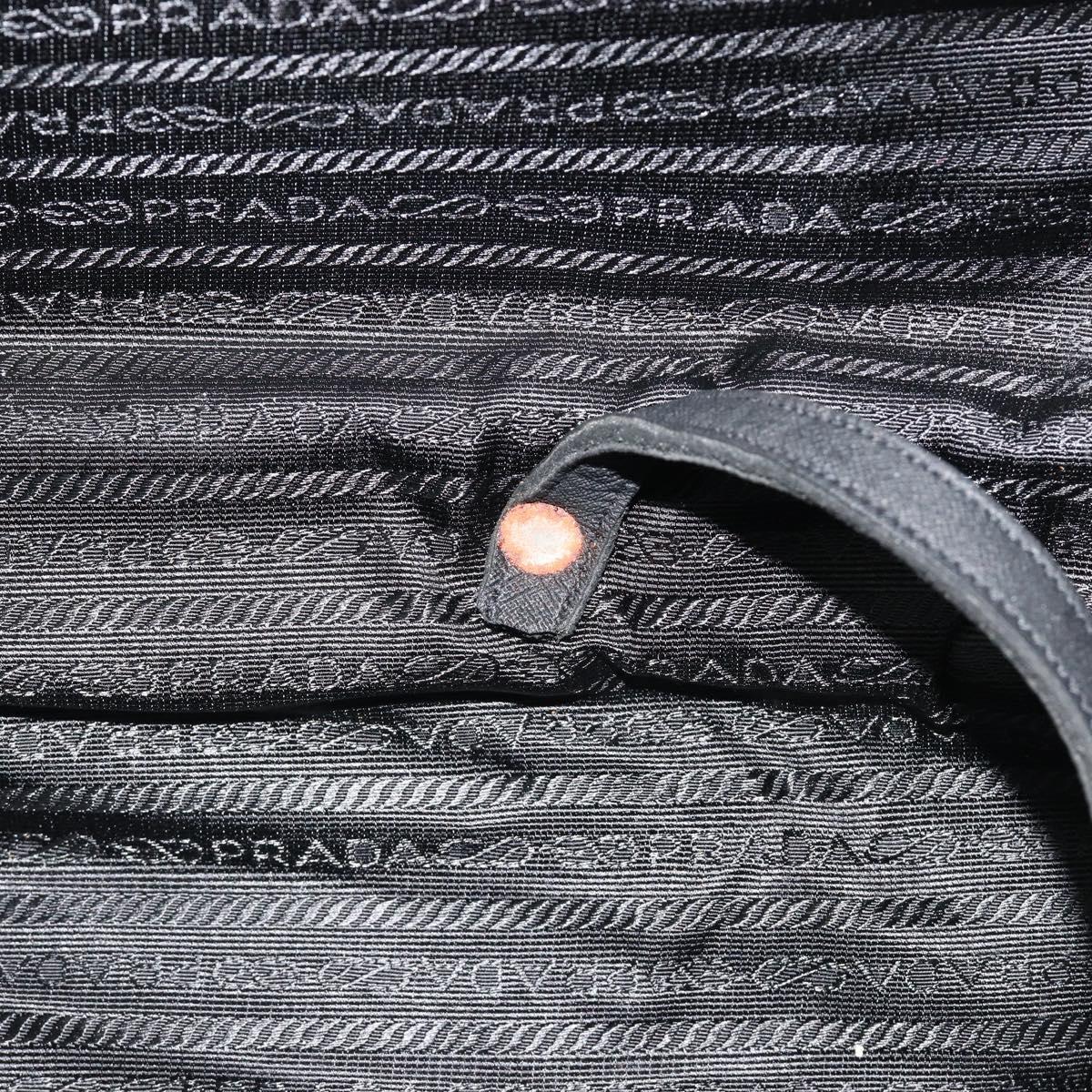 PRADA Suitcase Nylon Black Silver Auth bs28547