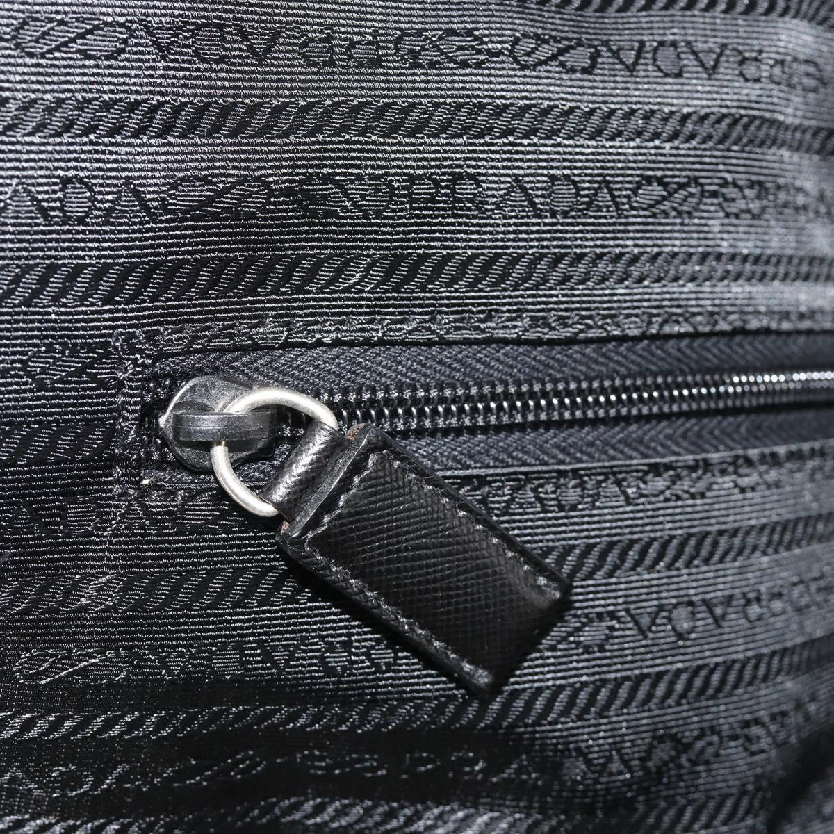 PRADA Suitcase Nylon Black Silver Auth bs28547