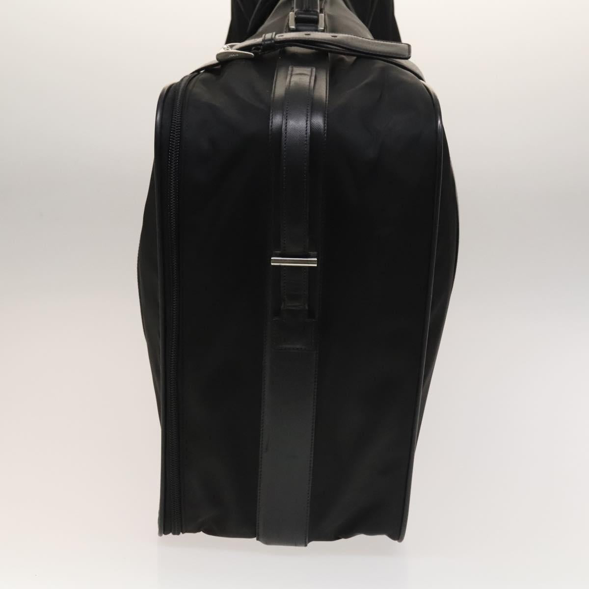 PRADA Suitcase Nylon Black Silver Auth bs28547