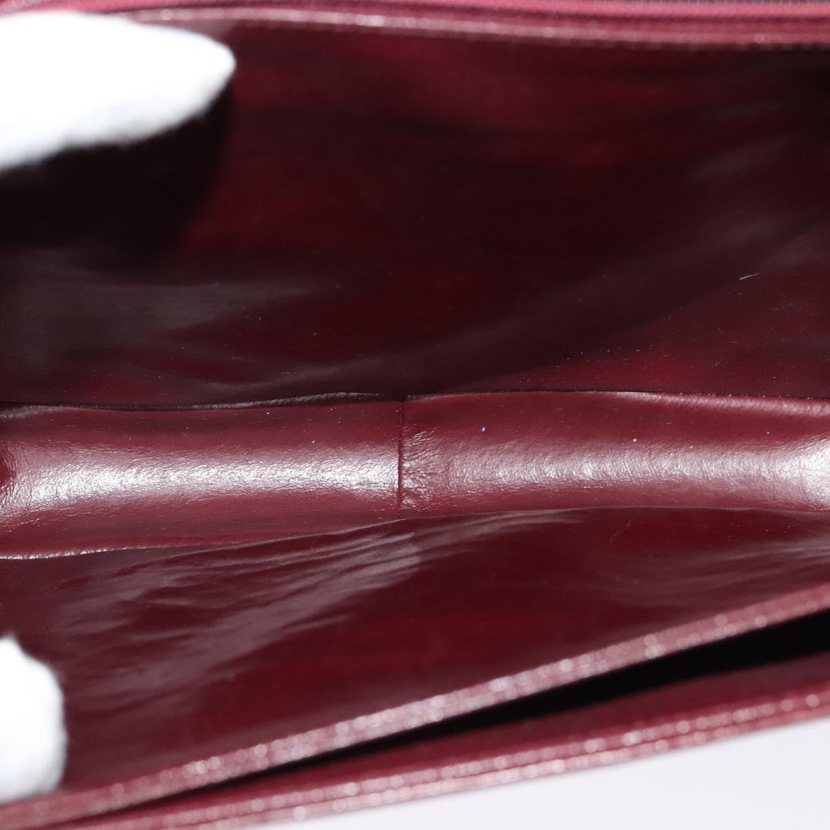 GIVENCHY Shoulder Bag Leather Bordeaux Auth bs28548