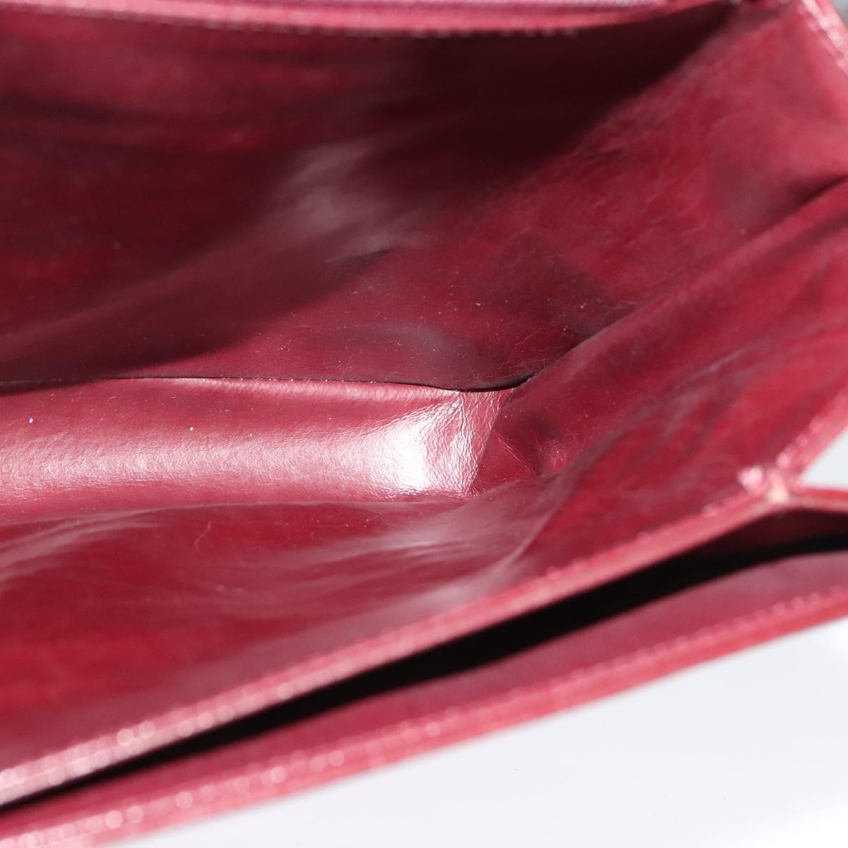 GIVENCHY Shoulder Bag Leather Bordeaux Auth bs28548