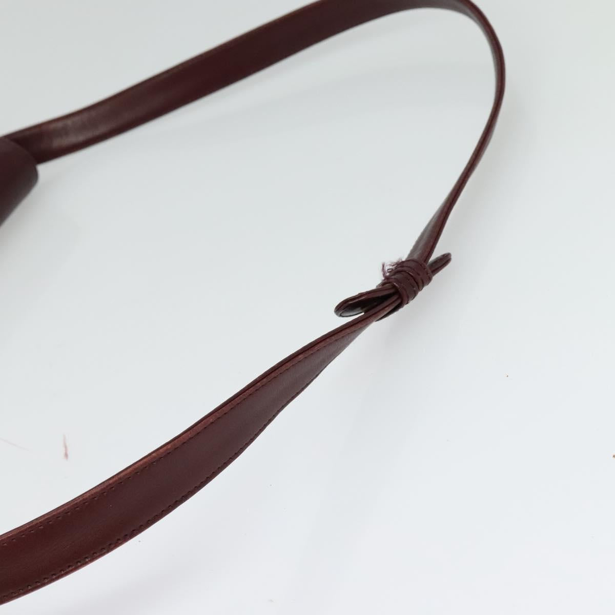 GIVENCHY Shoulder Bag Leather Bordeaux Auth bs28548