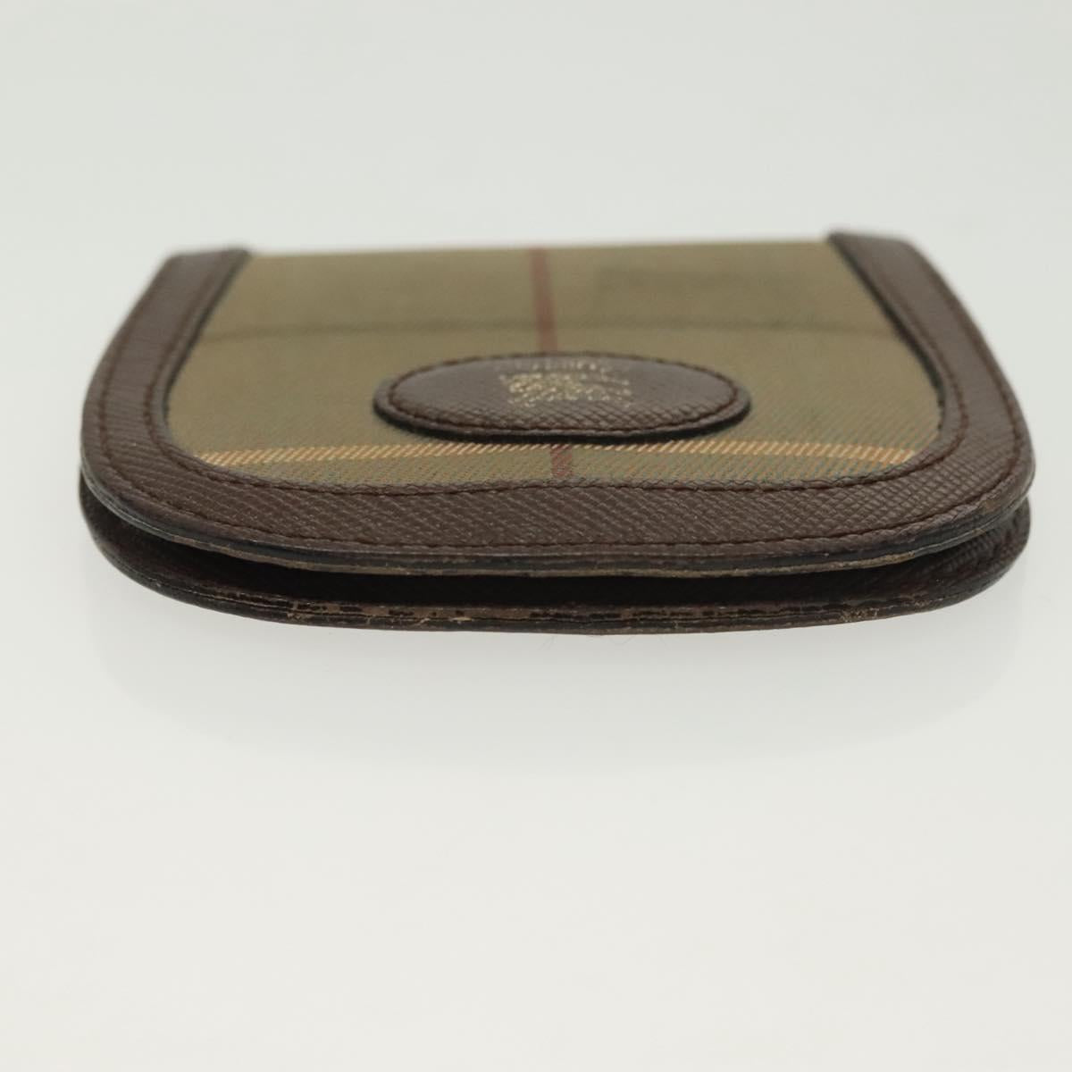 BURBERRY Key Case Canvas Leather 3Set Green Beige Auth bs28555