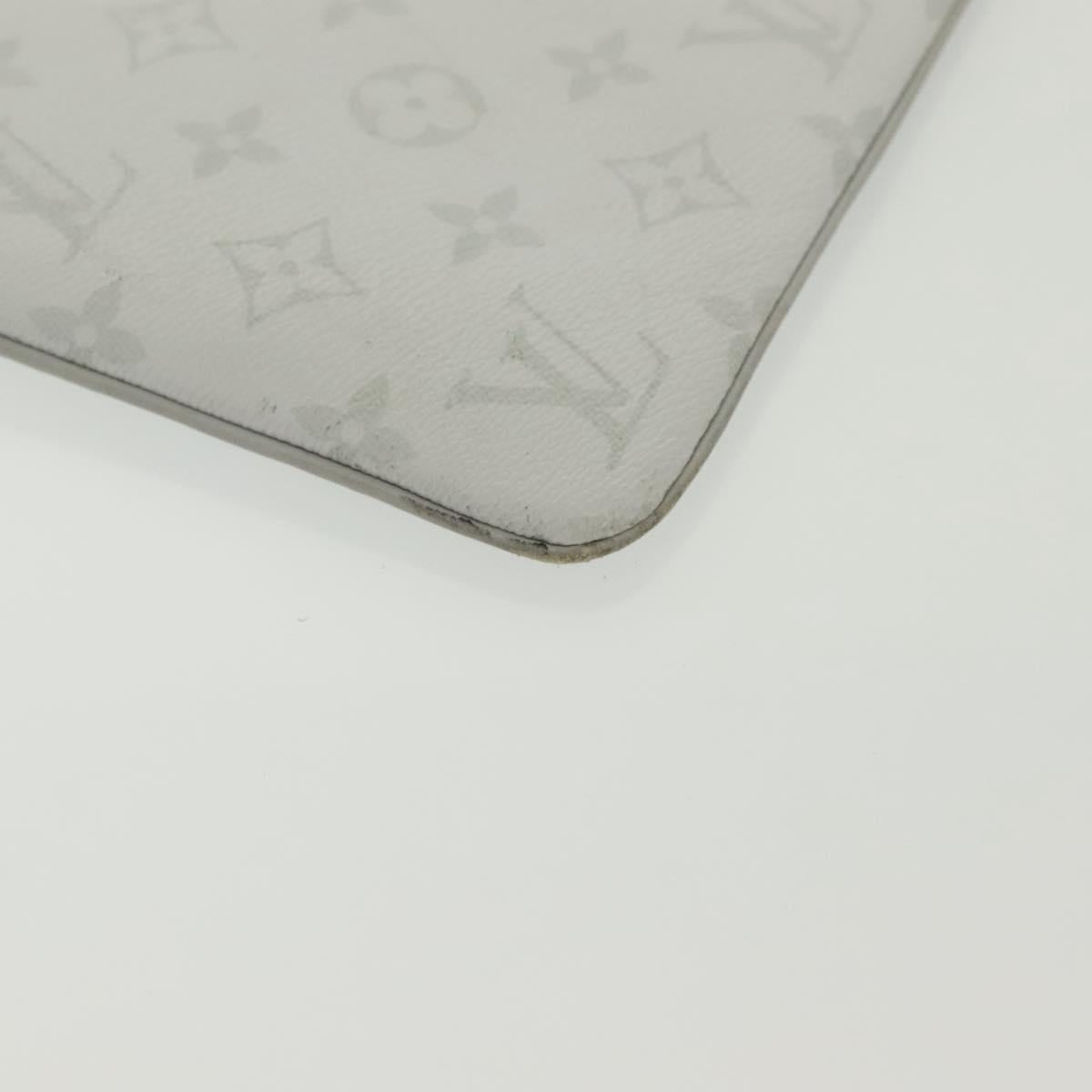 LOUIS VUITTON Monogram White Zipped Pouch GM Clutch Bag M68310 LV Auth bs28559
