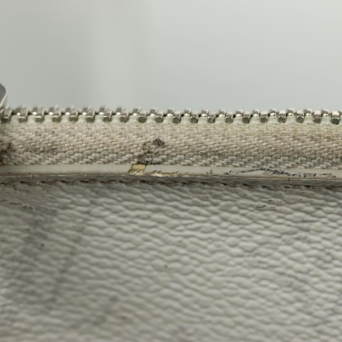 LOUIS VUITTON Monogram White Zipped Pouch GM Clutch Bag M68310 LV Auth bs28559